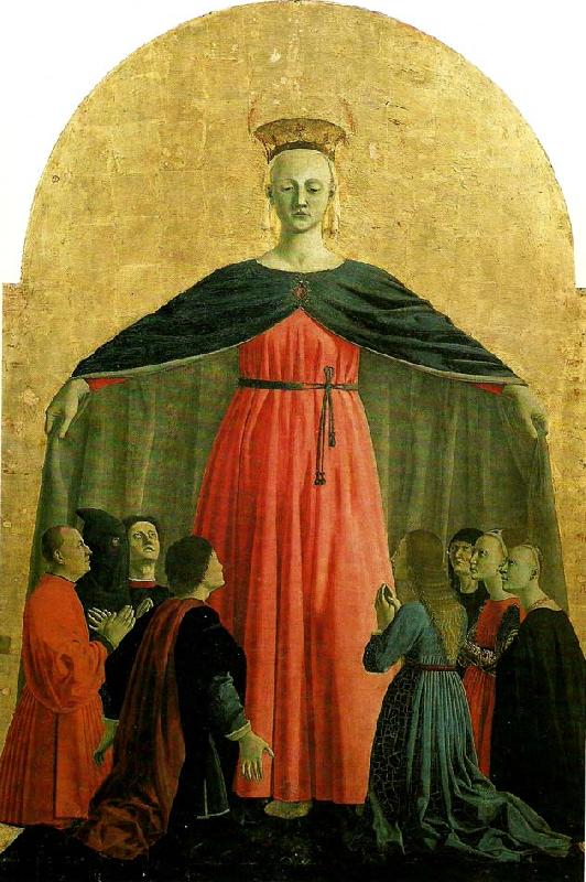 Piero della Francesca madonna della misericordia, central panel of the polyptych of the misericordia oil painting picture
